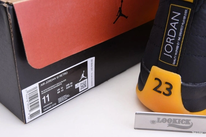 Reps TBK Retro University 12 Gold Jordan Black 130690-070 Air 0628